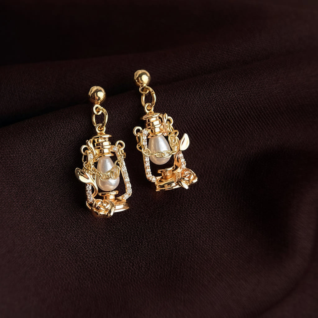 Lamp Retro French Style Earrings