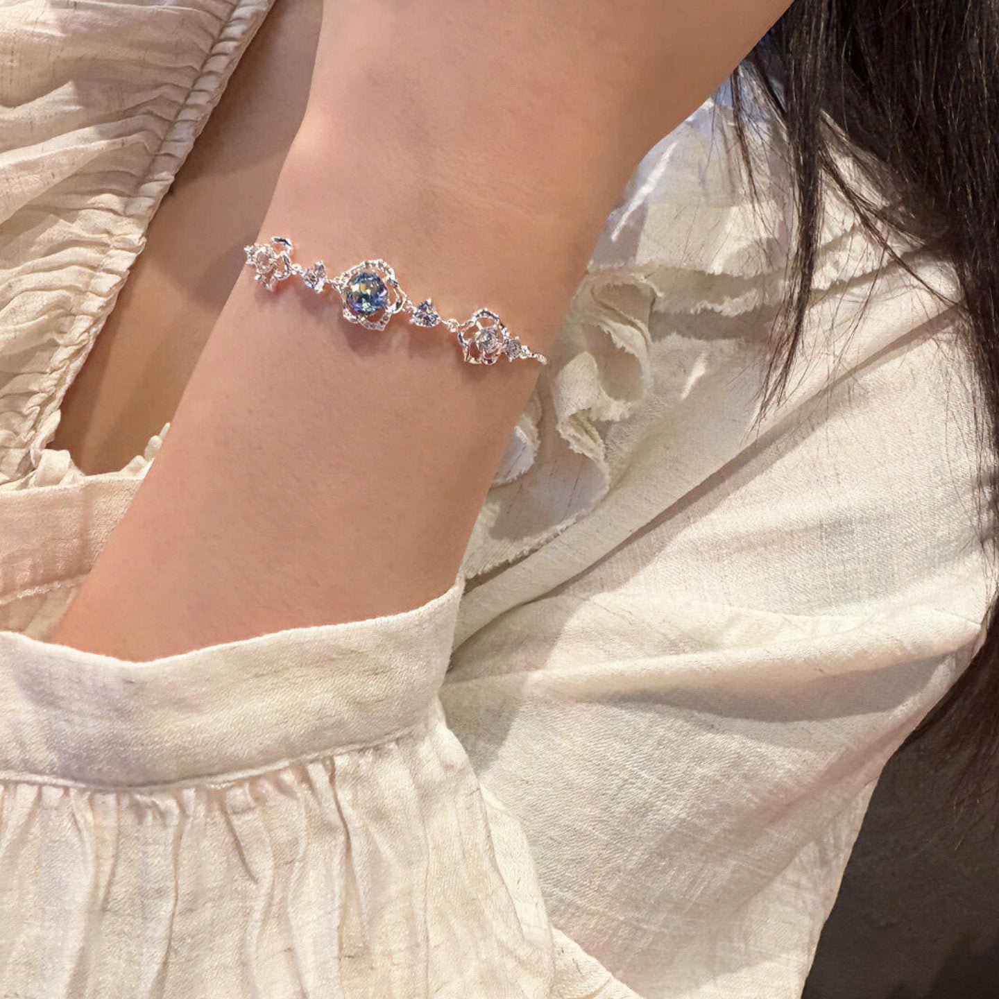 Ocean Necklace Ring and Bracelet Set