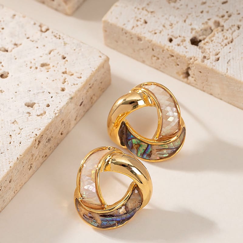 Abalone Shell Stud Earrings