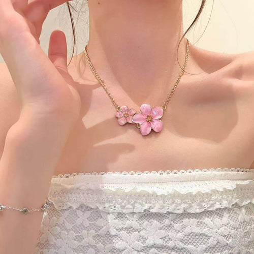 Enamel Flower Necklace