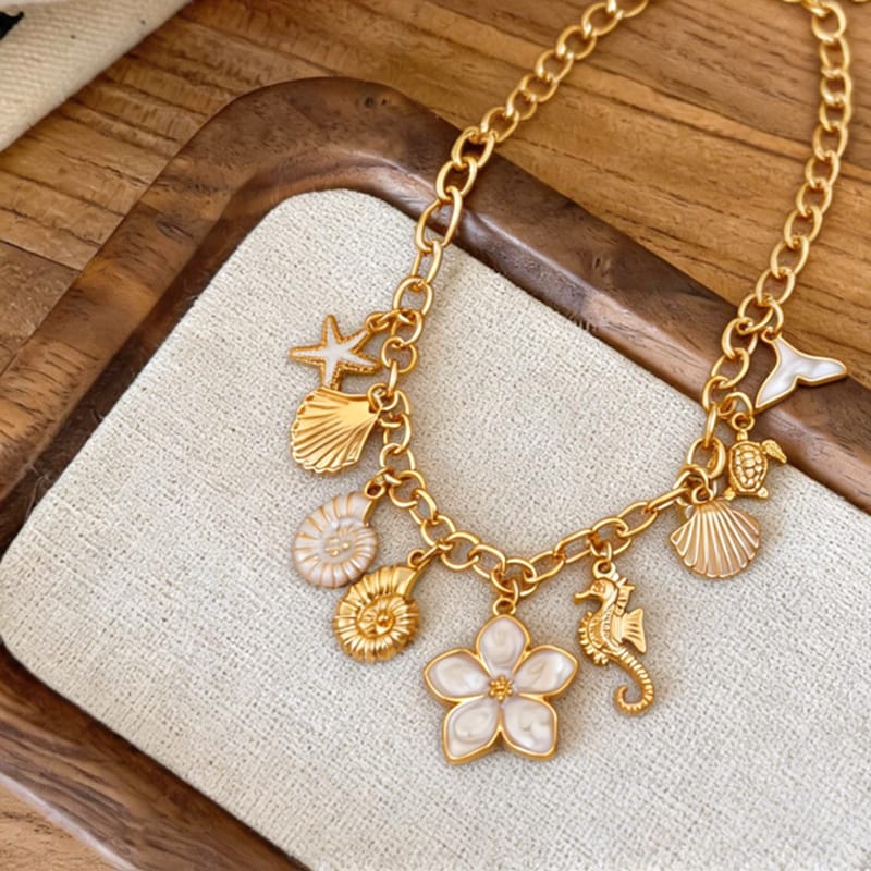 The Ocean's Waltz Charm Necklace
