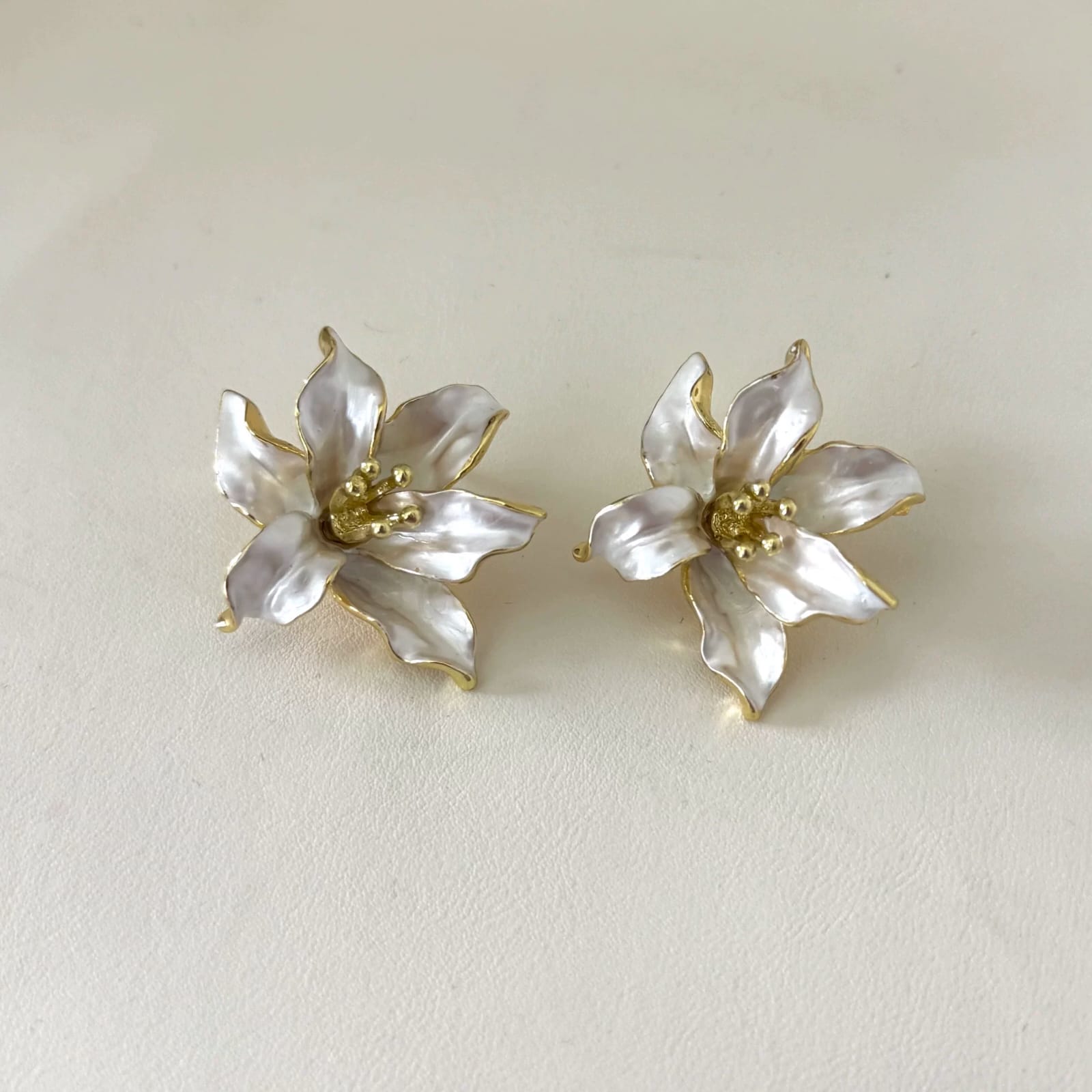 French Lily Petal open Ring AND Earrings