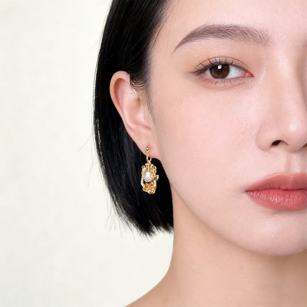 Lamp Retro French Style Earrings