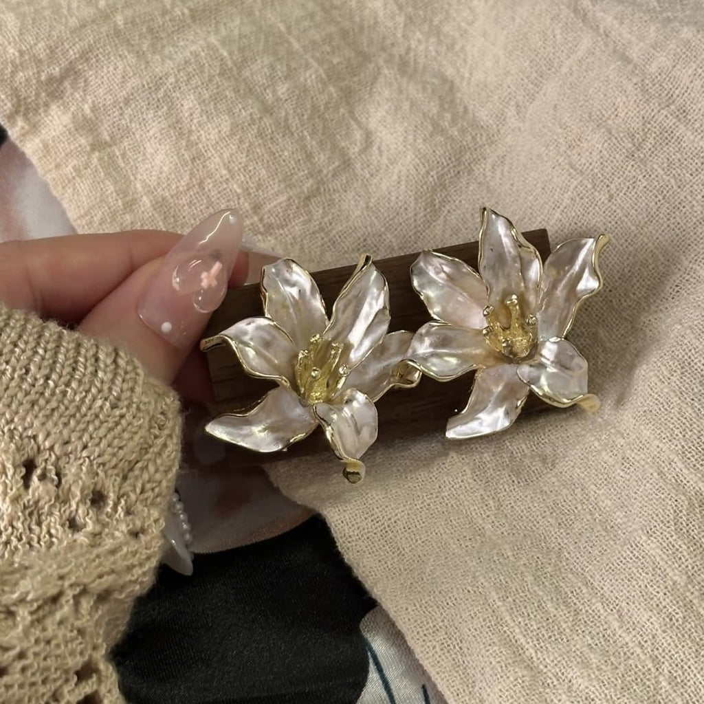 French Lily Petal open Ring AND Earrings