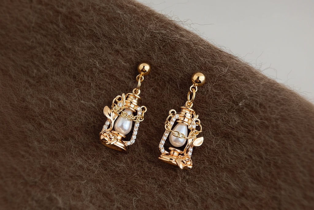 Lamp Retro French Style Earrings