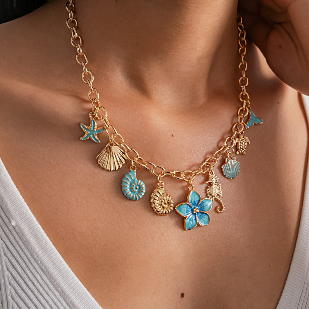 The Ocean's Waltz Charm Necklace