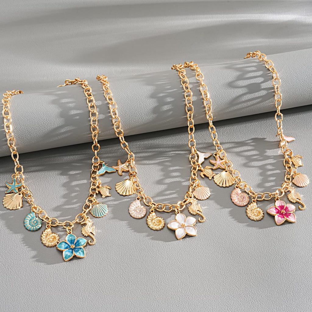 The Ocean's Waltz Charm Necklace