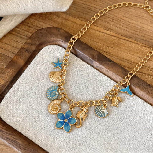 The Ocean's Waltz Charm Necklace